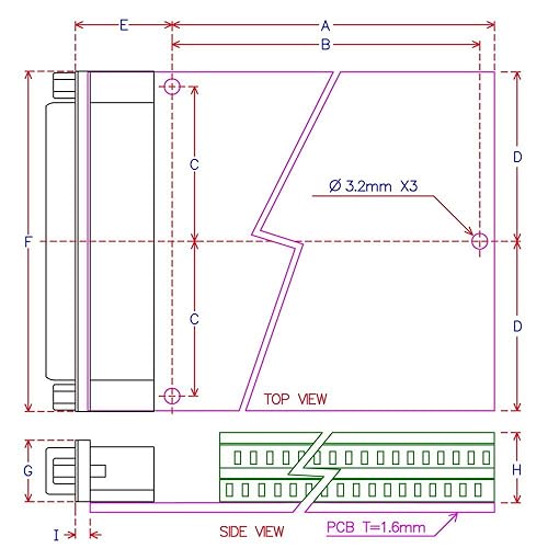 Miniatura 5 de CZH-LABS Placa de ruptura delgada de ángulo recto D'sub Header, módulo de conector DSUB del bloque de terminales (DB15HD macho)