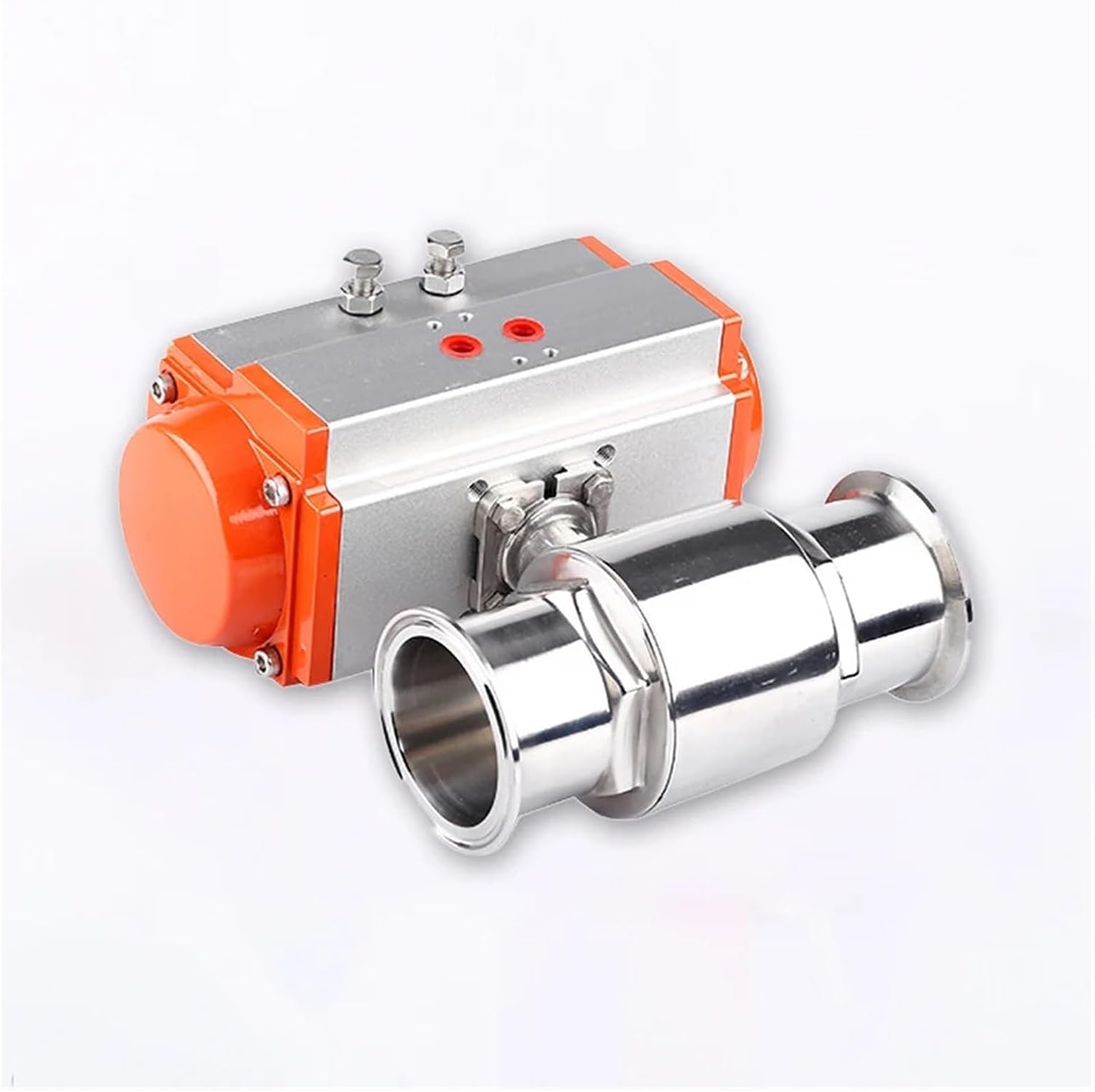 1PCS 89mm 304 stainless steel sanitary ball valve cartridge type quick-install ball valve with double-acting cylinder