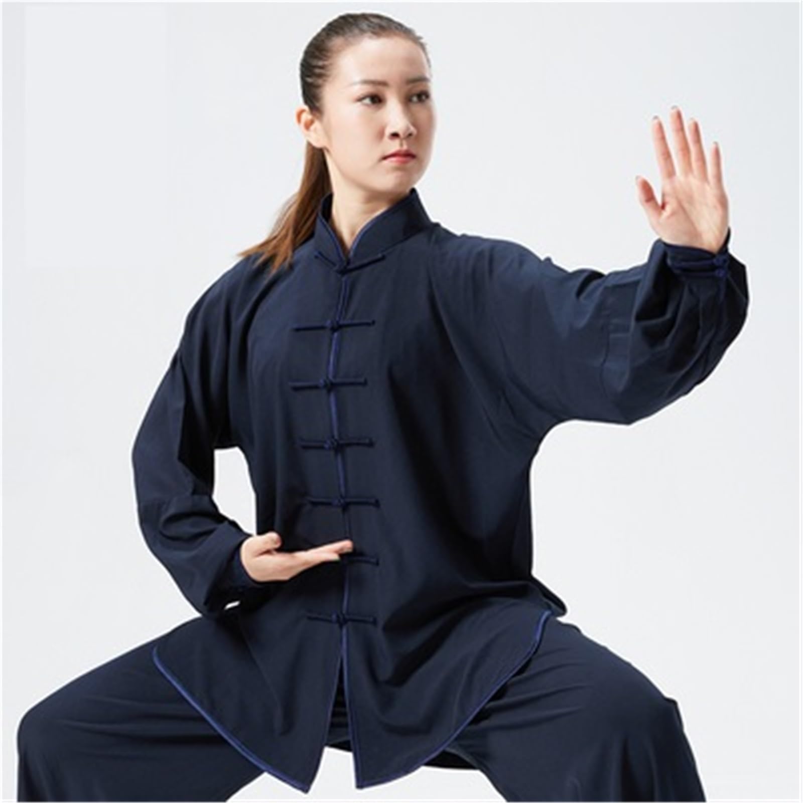 Tai Chi Kung Fu Uniform Traditionelle Kleidung Männer Frauen Erwachsene Seide Casual Arts Performance Praxis Kleidung Wushu Unisex Kung Fu Uniform(White 1,S)