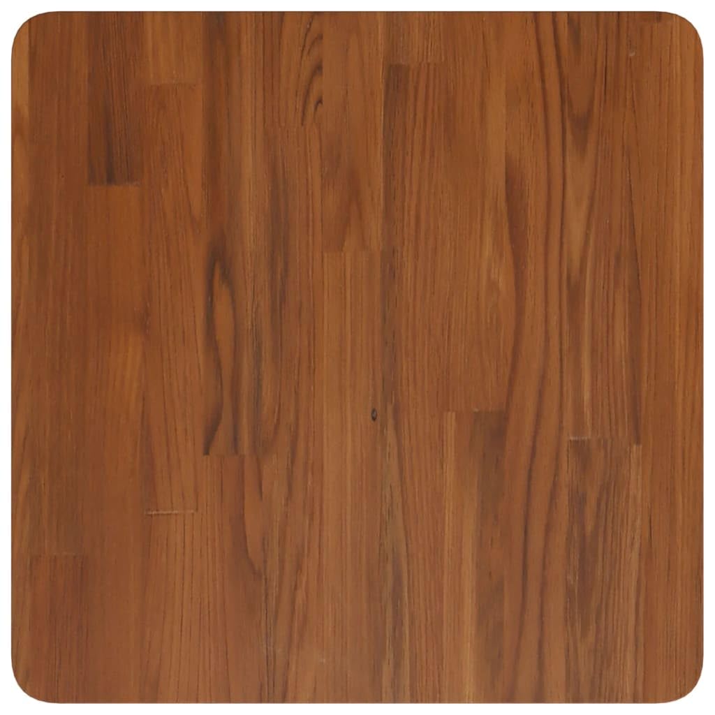 Piano per lavabo, 50 x 50 cm, in rovere massiccio, con supporto in acciaio, colore nero, design moderno, robusto e durevole, salvaspazio, per bagno, ospiti, WC, cucina