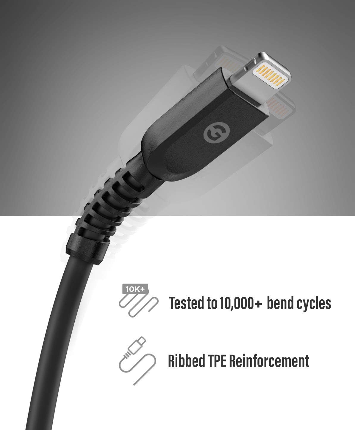 GALVANOX USB C to Lightning Cable (2 Pack) Apple MFi Certified iPhone Fast Chargers (3ft + 6ft) Charging Cords Compatible with iPhone 11/12/13/14 Pro Max - Black