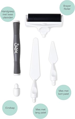 Miniatura 2 de Sizzix Juego de herramientas para manualidades de cuchillos de paleta y rodillo de soplado  Juego de pintura para pastas, pinturas, acrílicos al