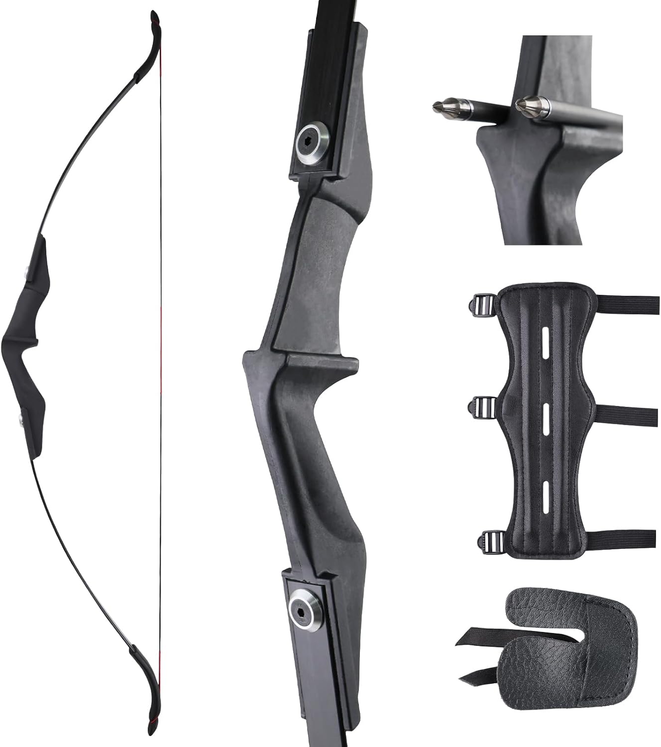 Adult Recurve Bow Can Be Used On Both Hands. The Detachable Arch Bow is Suitable for Adults, Young People, and Beginners 30/40lbs