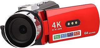 Yunir 4K Video Camera, 64MP Vlogging Camera with 3 Inch Screen and LED Fill Light, Digital Video Camera with WiFi for Youtube and Live Streaming