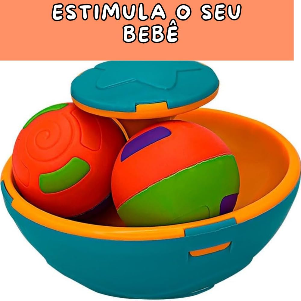 Gira Boll É Um Pião estilo "João Bobo" em que ao rodar o pião as bolinhas giram e fazem barulho de chocalho Divertido e Colorido Brinquedo Interativo para Crianças Coordenação Motora e Habilidade
