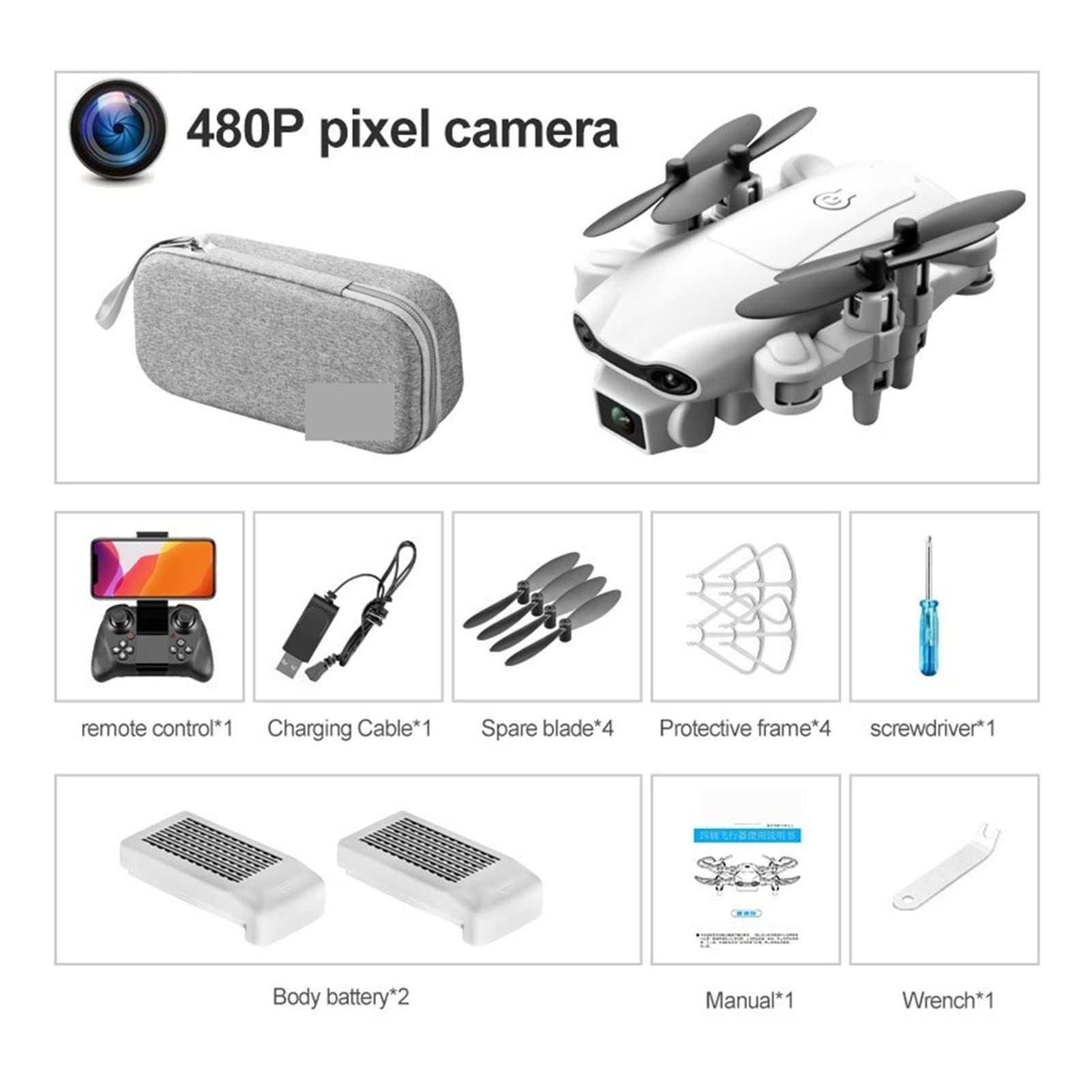 Drone RC Mini Drone 4k Podwójna kamera HD Kamera szerokokątna 1080P WiFi FPV Fotografia lotnicza Helikopter Składany Quadcopter Dron Toys (Kolor: V9-4K-Dual camera-4B Rozmiar: 1) (V9 480P)