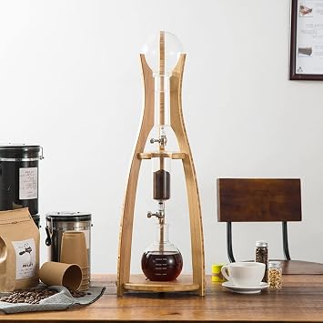Cold Brew Drip Tower,Cold Brew Drip Coffee Maker,Deluxe 500ml/16.9oz Cold Brew Coffee Maker, Adjustable Dripper w/Reusable Drip Filter