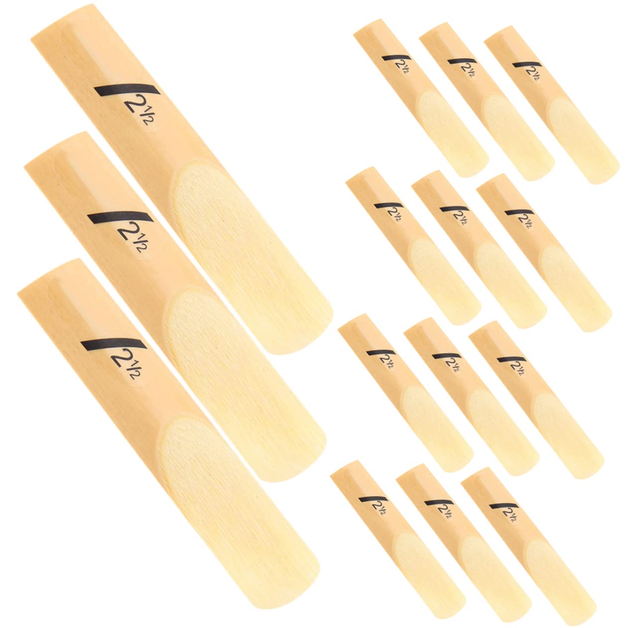Cañas de Saxofón Alto 2.5, 50 Piezas, para Músicos Profesionales | Repuesto Hecho a Mano, Fácil de Usar E Instalar, Color Caqui, para Principiantes y Uso Diario