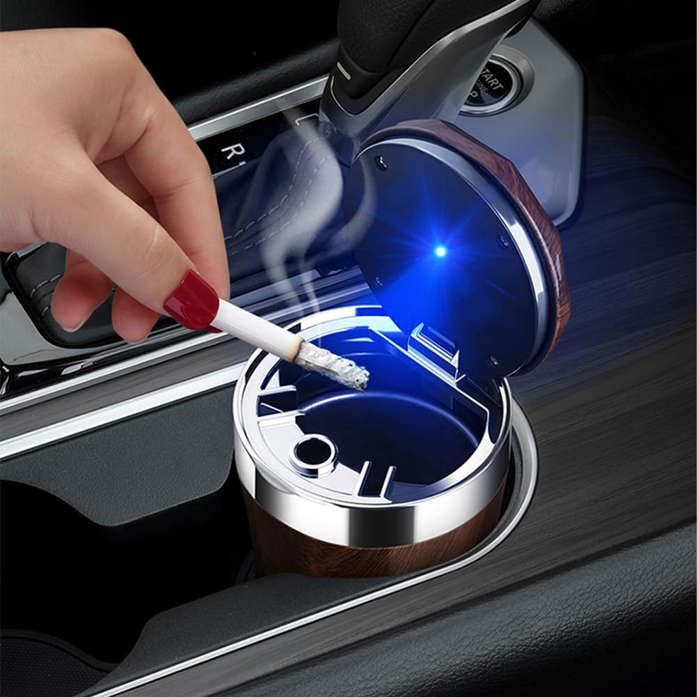 Car Ashtray for Smart #1#3#5 Multifunctional Portable Trash Can Dustproof Ashtray Smokeless Cigarette Holder Interior Accessories,C