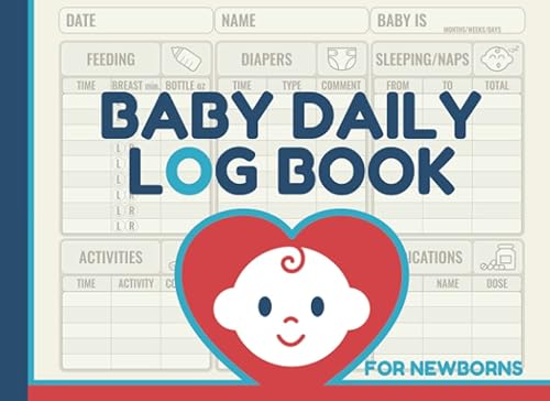 Baby Daily Log Book for Newborns: Infant Daycare Schedule - Feeding, Sleep, Diaper Change, Activities, and Growth Tracker | 4-Month Journal For New Mom, First Parent, Babysitter, Nanny, and Caregivers