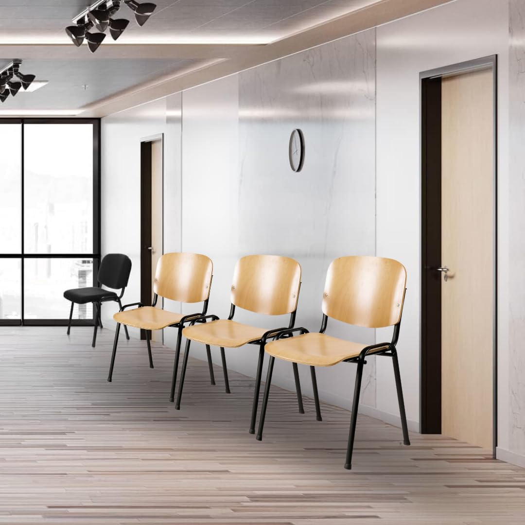 Topsit Chaise Visiteur, Chaise de conférence, empilables, avec Assise et Dossier en Bois