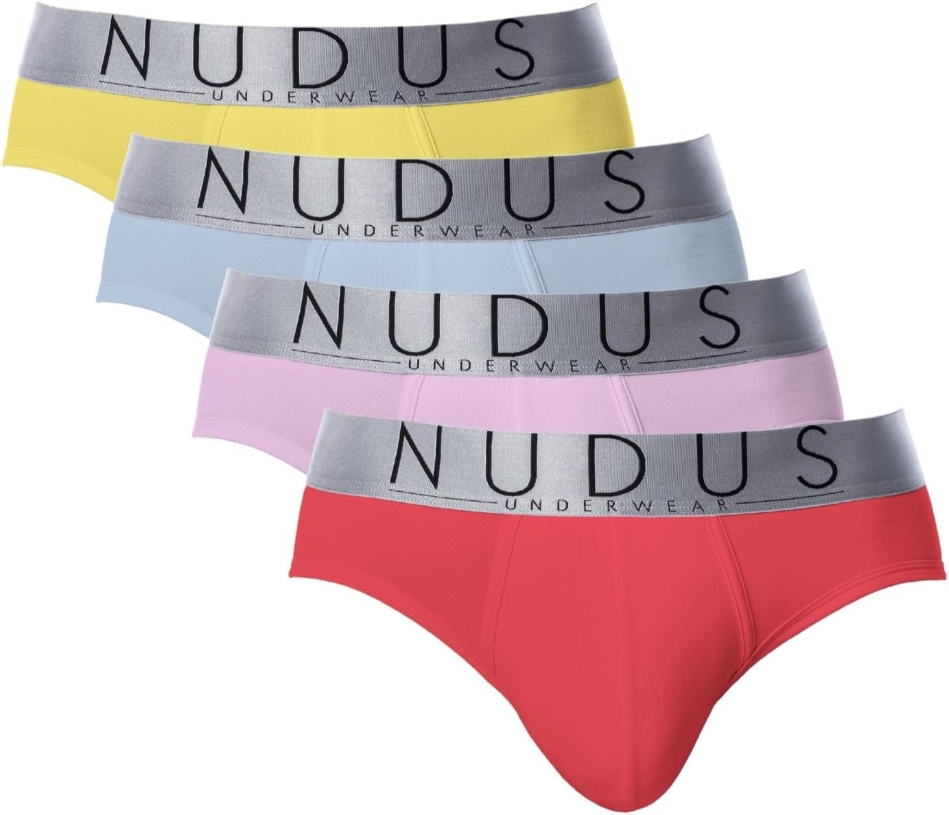 NUDUS Premium Mens Underwear - 4 Pack Soft Cotton Underwear for Men, Low Rise Sexy Mens Underwear, Lightweight & Breathable