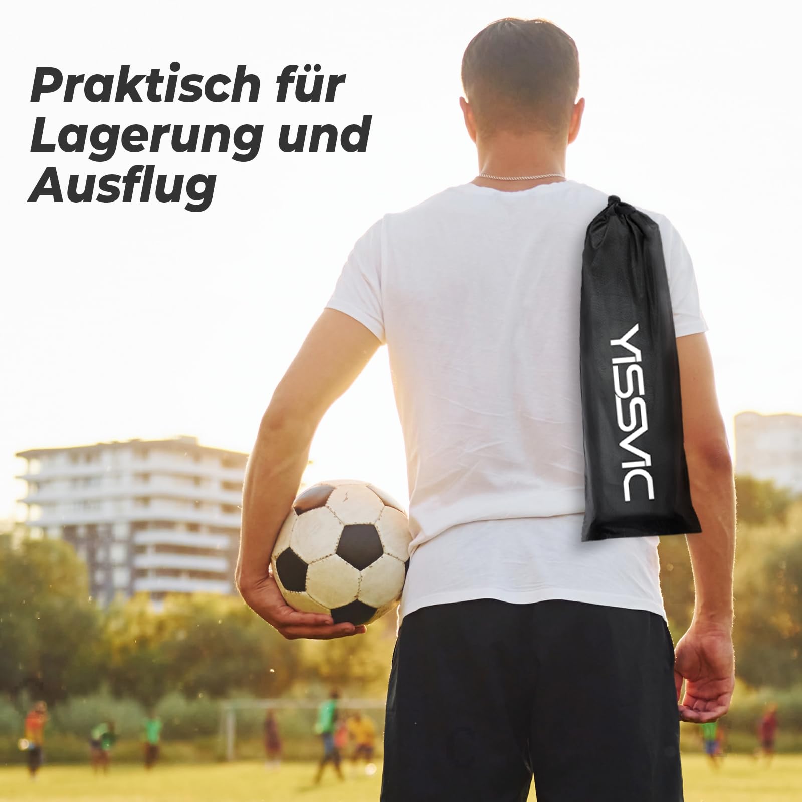 Yissvic Fussball Trainingszubehör Koordinationsleiter Fussball Geschenke Jungen mit Kick Trainer 6m Trainingsset 10 Hütchen Fussball 4 Erdnägel Gelb