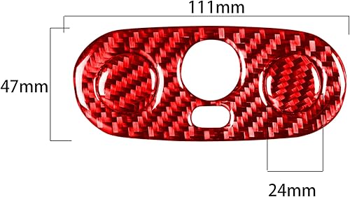 Miniatura 5 de Calcomanía de fibra de carbono real para consola central, panel de palanca de cambios, botón de control adhesivo para el interior del automóvil