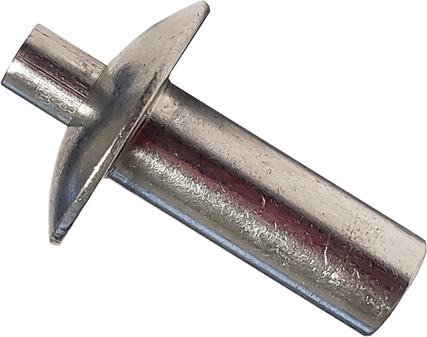 38-208-14-16-VL ALUMINUM DRIVE RIVET - 1/4 DIAMETER X .390-.484 GRIP RANGE, BRAZIER HEAD, PLAIN FINISH (25)