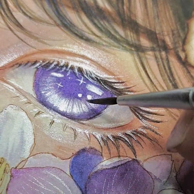 Miniatura 2 de Juego de pintura de acuarela de 20 colores, juego de pintura de acuarela metálica, caja de pintura sólida de acuarela con purpurina, juego de