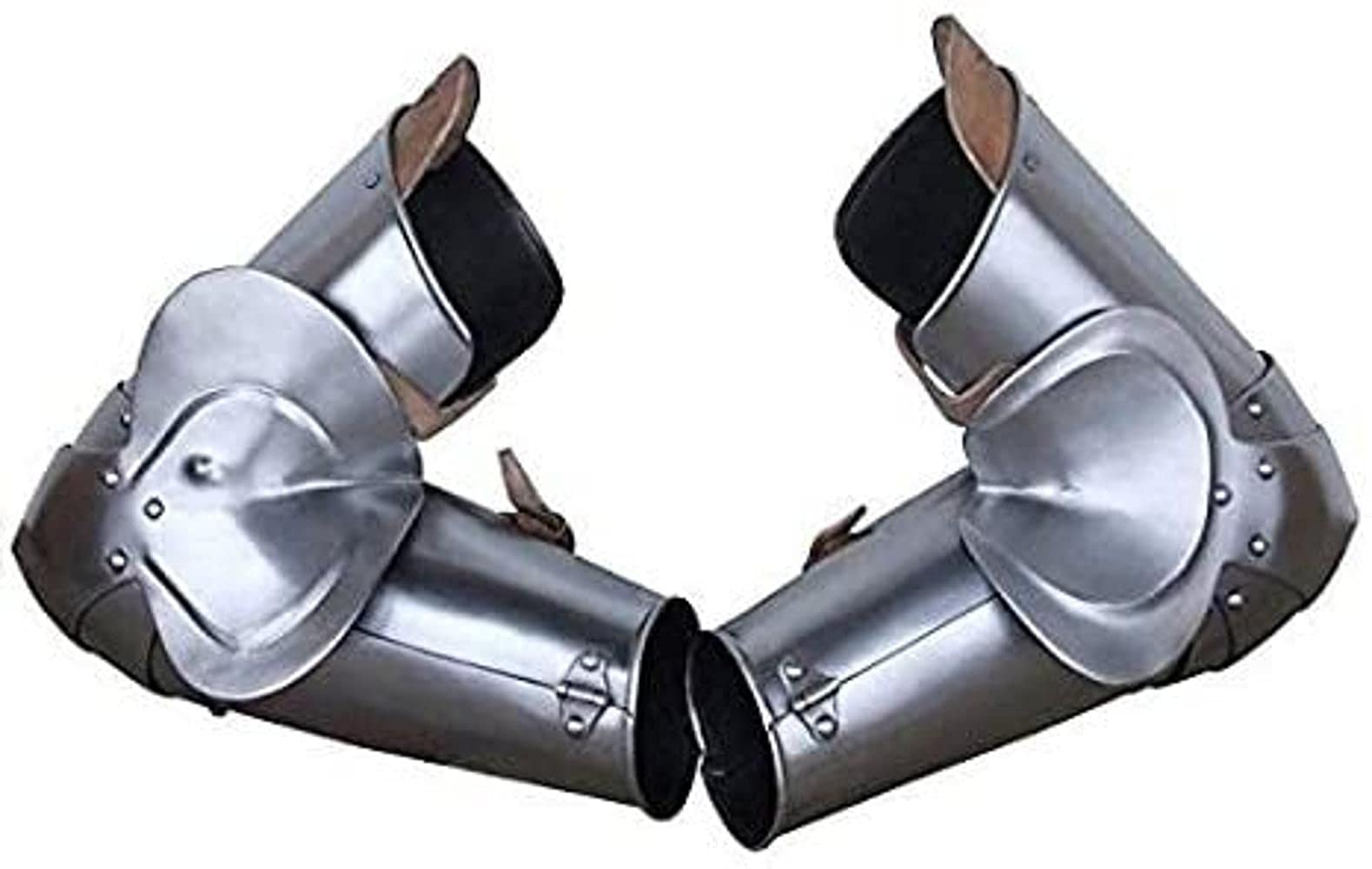 NauticalMart Milanese Arm Harness Vambrace and Elbow Cops Silver