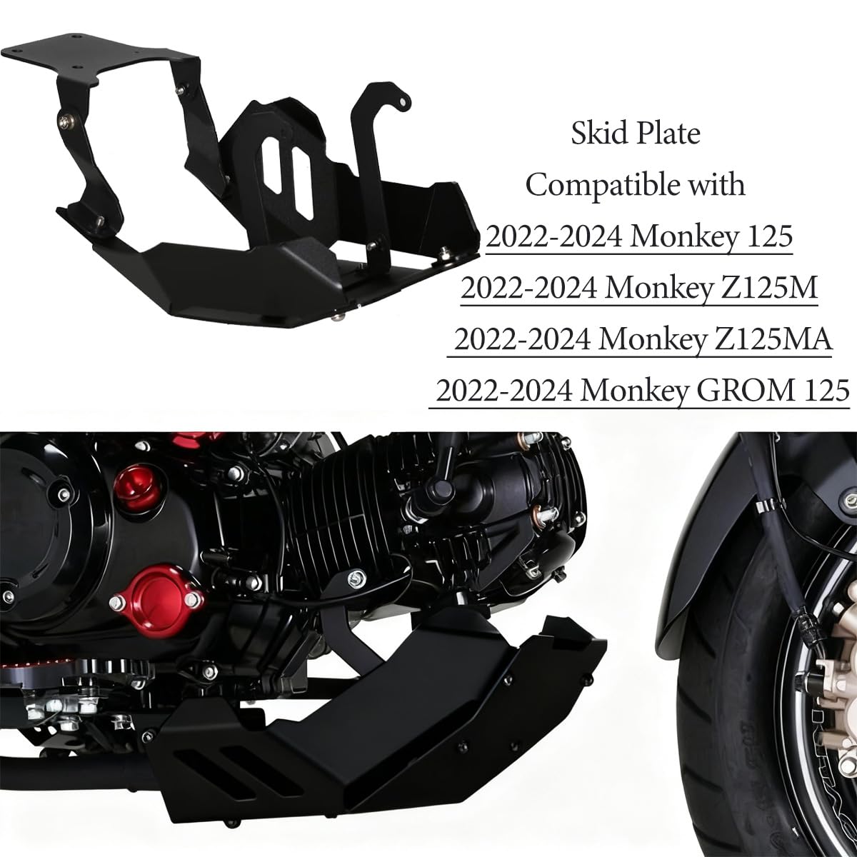 Amazon.com: Monkey 125 JB03 JB05 Grom 125 JC92 Skid Plate