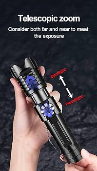 Amazon.co.jp: LED懐中電灯USB充電式、XHP99 8000ルーメン超高輝度戦術