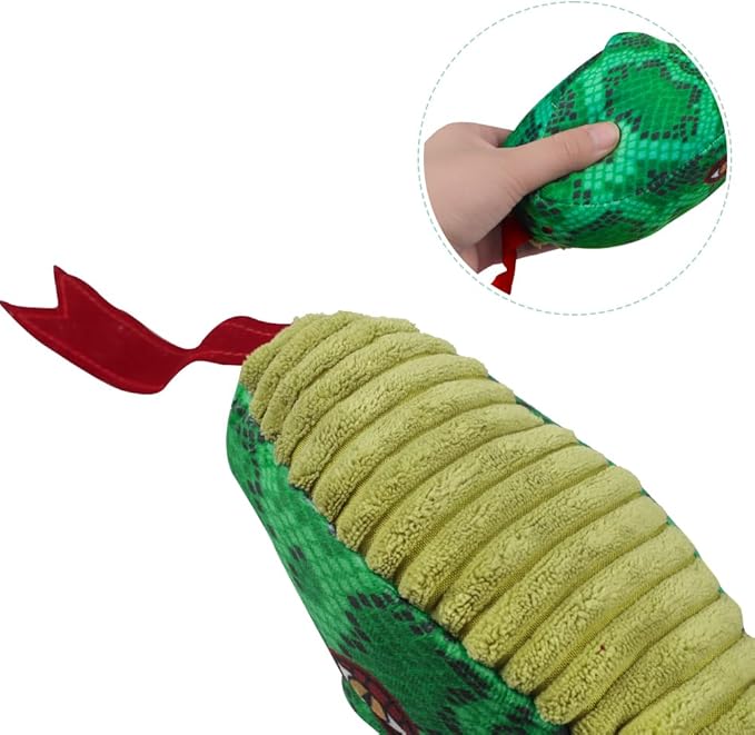 Juguete Mordedor Sonoro Serpiente Ibluelover para Perros miniatura 5