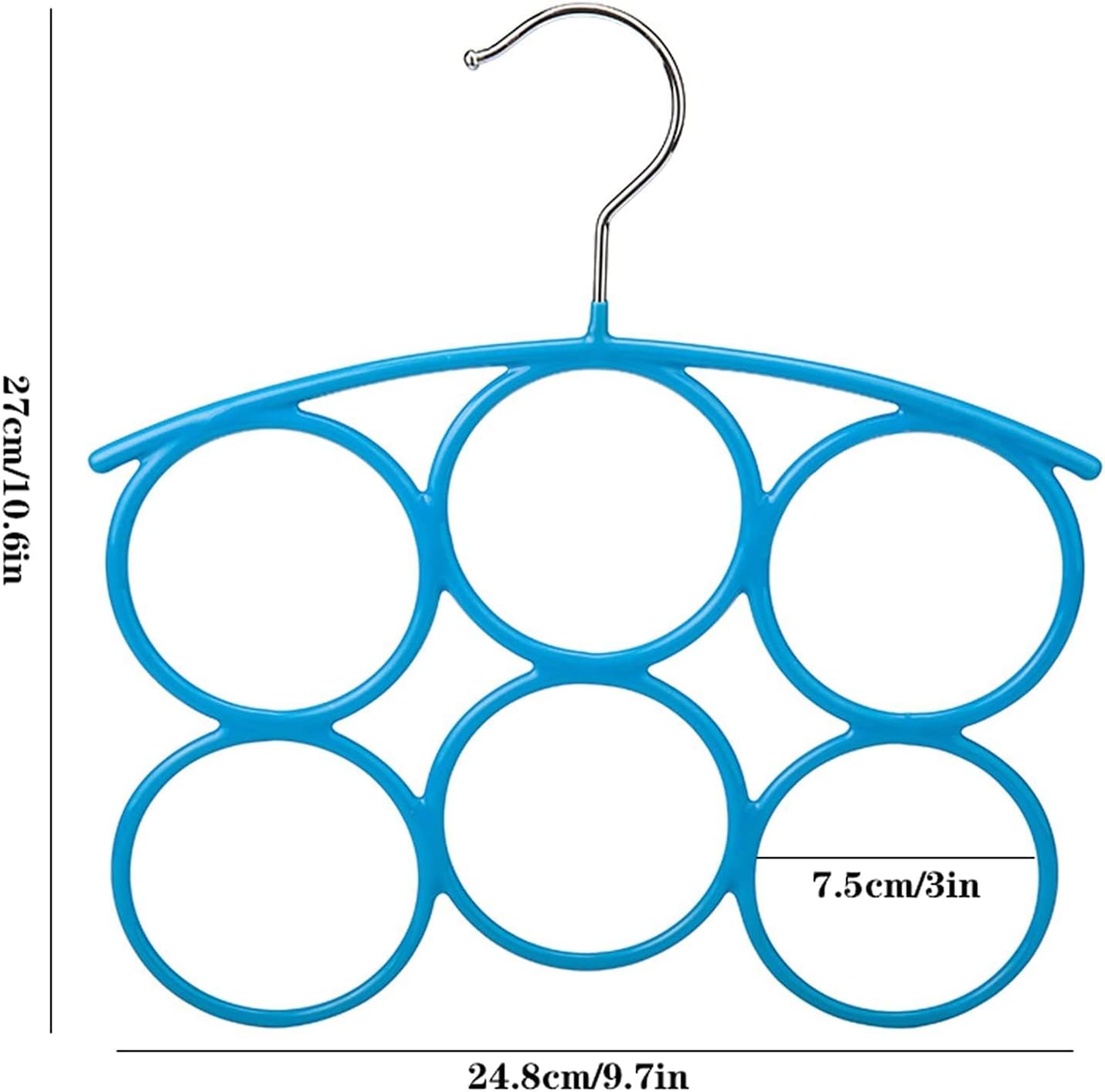 Tie Rack 4 Pack Scarf Hangers Closet Rod Hanging Storage Organizer Rack ?Multifunctional Tie Rack Scarf Holder for Bedroom Coat Closet Entryway Mudroom Closet Organizer (Color :) (Blue)