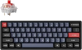Teclado Mecânico Sem Fio Keychron K12 Pro QMK/VIA (Kpro-Red Switches【Hot-Swappable 】, K12P-J【RGB】(estr. alumínio))