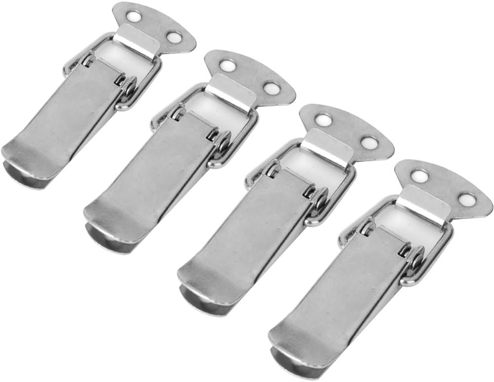 Stainless Steel Spring Loaded Toggle Latch Catch Clamp Clip Hasps for toolbox Chest,Trunk,Case,Box with 4 pack