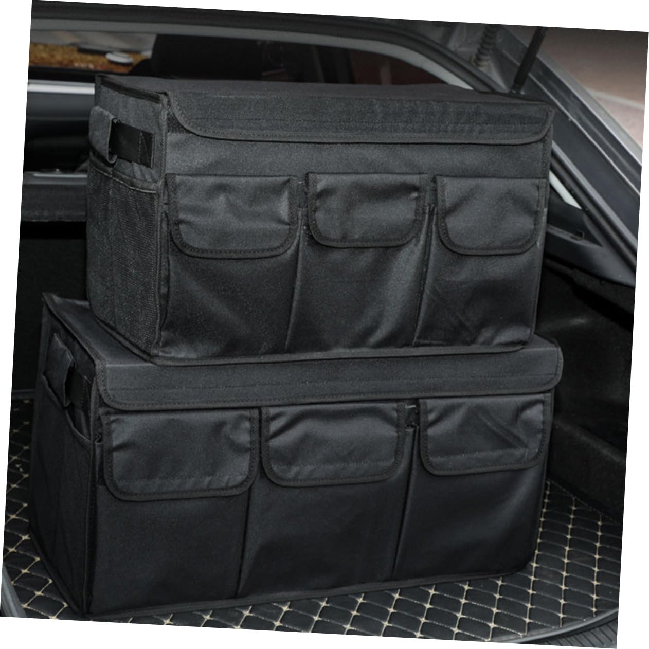 Anneome Organizer Pieghevole per Baule Auto, Capienza Grande, Nero