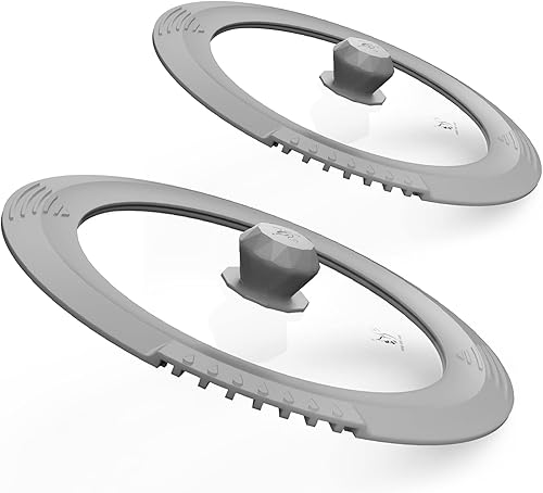 Tapa de colador templada para olla de pasta, olla de sopa con borde de silicona resistente al calor, tapas universales para sartenes, boquilla,