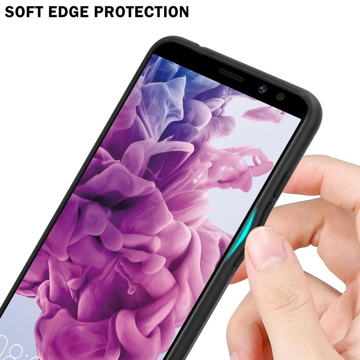 Cadorabo Cover Per Huawei P40 Lite E – Bicolore Rosa E Blu – Silicone TPU E Retro In Vetro Temperato