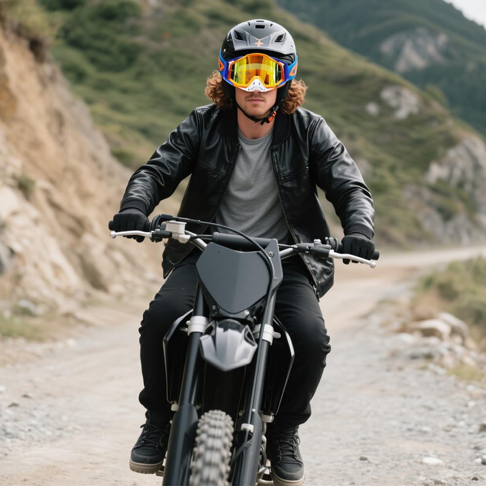 Occhiali Ciclismo Uomo Occhiali Da Moto Ciclismo Antivento Maschera Protettiva Sci E Motocross 100% Downhill Per Esterni