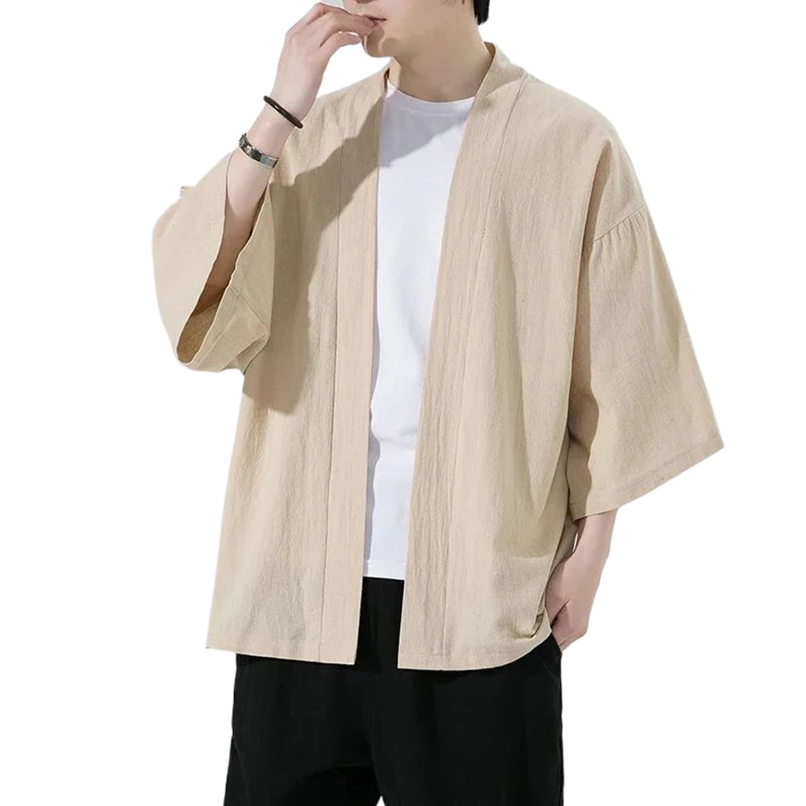 Veste kimono hommes ample et respirante style urbain chic - 5