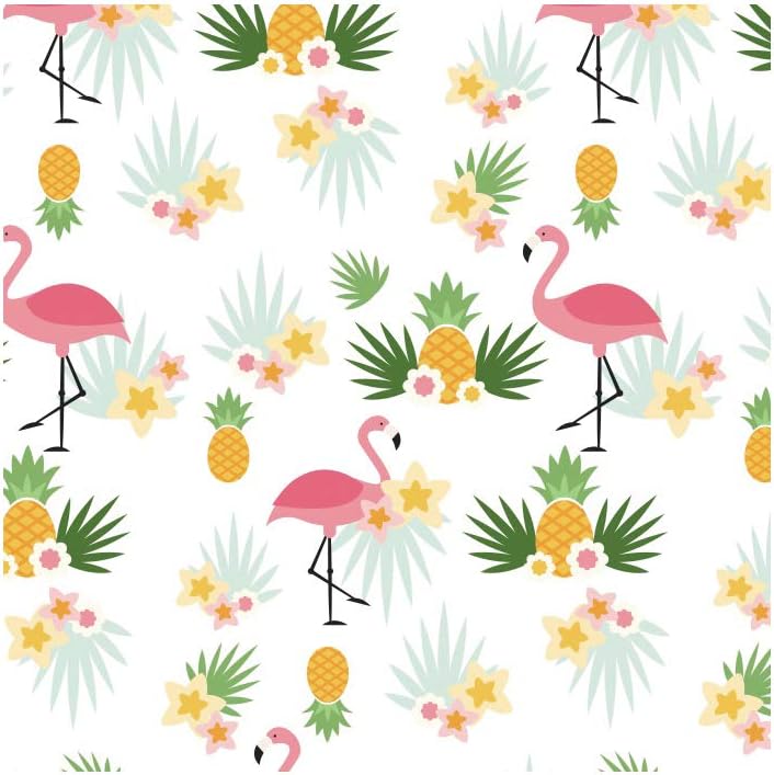 OERJU Flamingo Shower Curtain for Bathroom Flamingo Pineapple Floral Shower Curtains Waterproof Polyester Fabric Bathtub Bathroom Decor Set with Hooks Machine Washable 71x71inch
