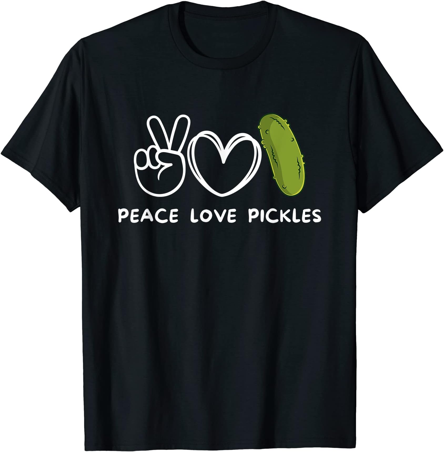 Peace, Love Pickles Retro Pickles Lover Food Lover T-ShirtOEKO-TEX STANDARD 100