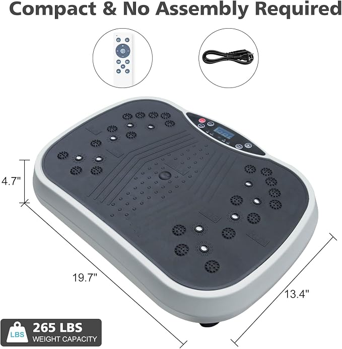 Plataforma vibratoria para gimnasio en casa, 6 modos, control remoto miniatura 2