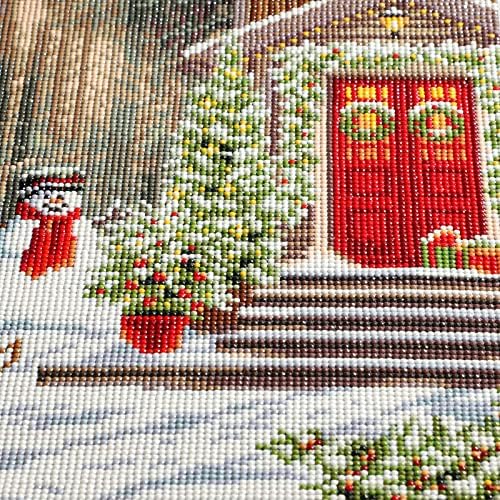 DAERLE Diamond Painting Christmas, Diamond Painting Kit for Adult, Full Diamond Painting Kit, Diamond Art Kits,5D Diamond Painting Kits,Diamond Art Snowman Diamond Picture Arts for Home Decor 30x40cm