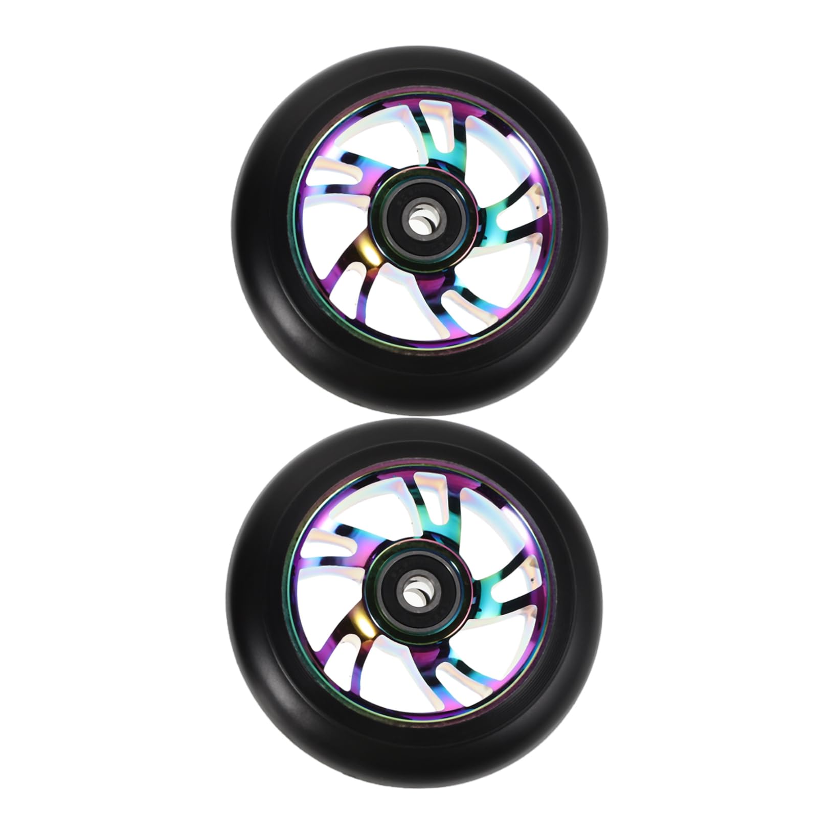 Hemobllo 2 Piezas Ruedas LED para Patinete de Ruedas de Aluminio para Patinete la y Suavidad Diseño Elegante y Instalación