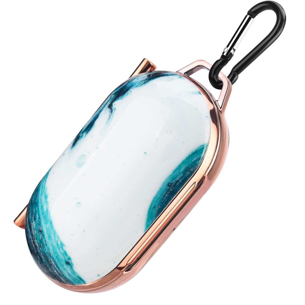 GOLINK Marble Case for Samsung Buds(NOT for Buds+), Bling Chrome Full Body Protection Hard PC Case Cover with Printing Designs for Samsung Galaxy Earbuds Charging Case(Green Marble)