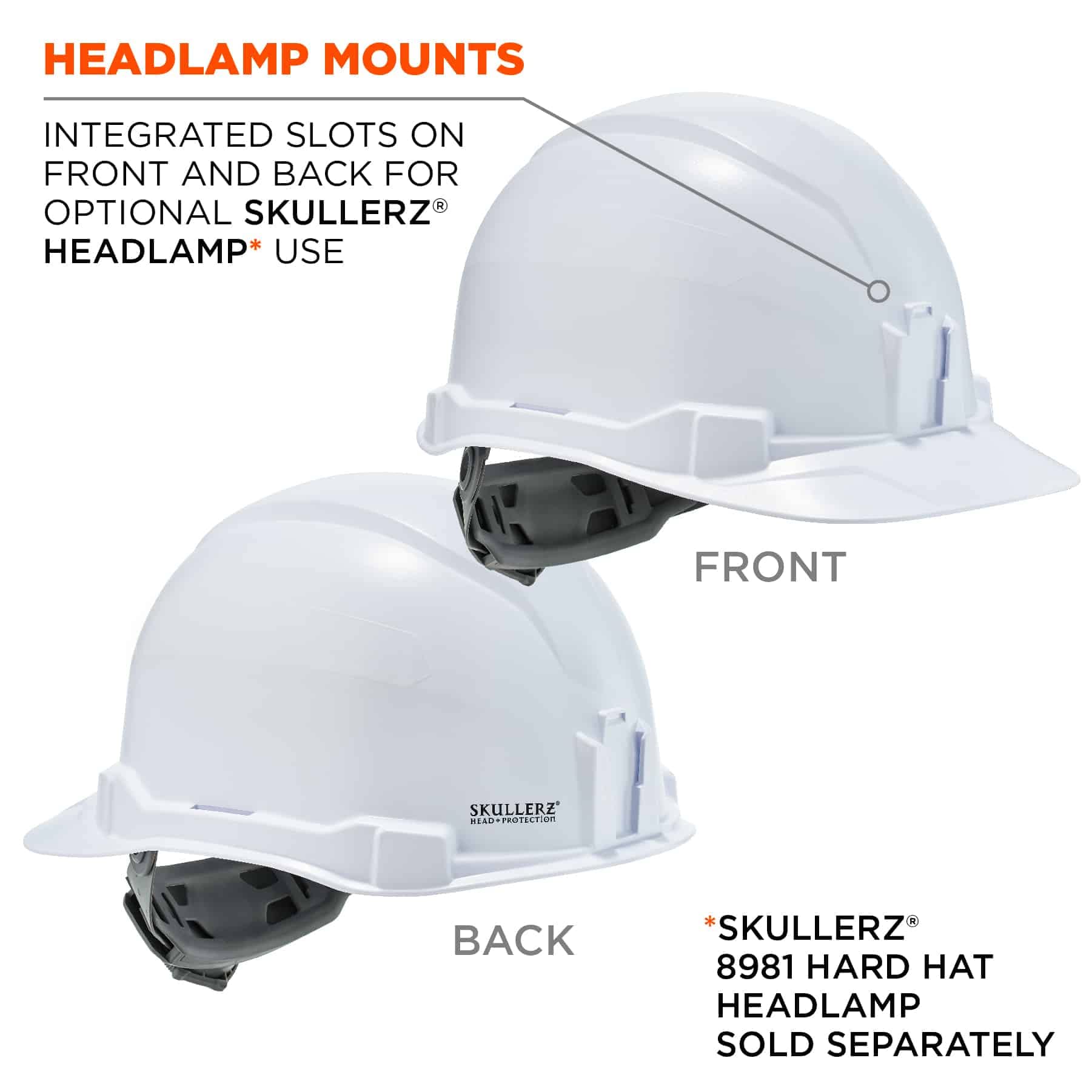 Casco Duro, Estilo Gorra, suspensión de trinquete, Clase E, Ergodyne Skullerz 8970