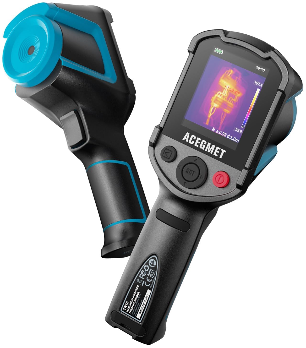 ACEGMET TR10 Thermal Camera 240x240 Resolution, -4°F to 1022°F Detection, 50° FOV for Home Inspections & Industrial Use