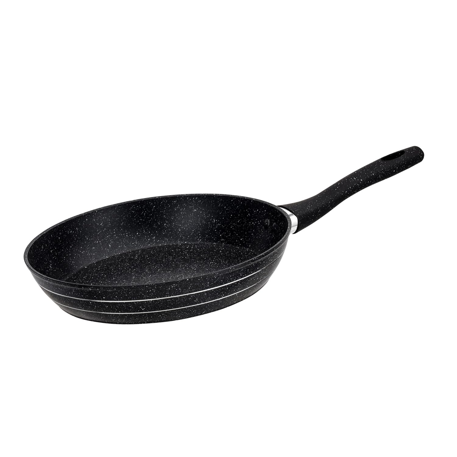 Royalford Unisex Black Smart Non-Stick Frying Pan W/ Durable Granite Coating, Forged Aluminium In | Size: Large