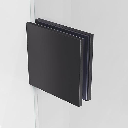 Miniatura 19 de ELEGANT Puerta corredera sin marco para bañera de 60 pulgadas de ancho x 62 pulgadas de alto, puerta corrediza de cristal de ducha para bañera