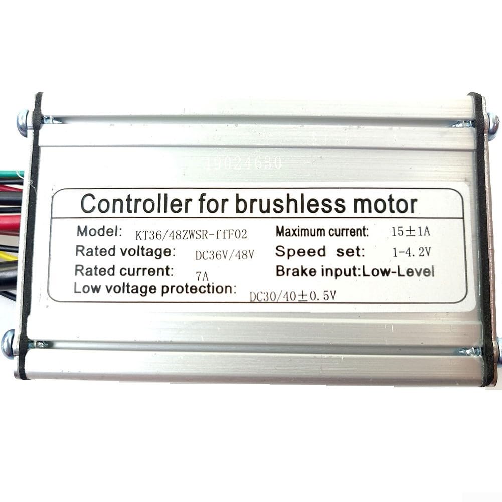 Controlador sin escobillas, 36V/48V 250W Controlador de motor sin escobillas Controlador de onda sinusoidal para bicicleta eléctrica Scooter