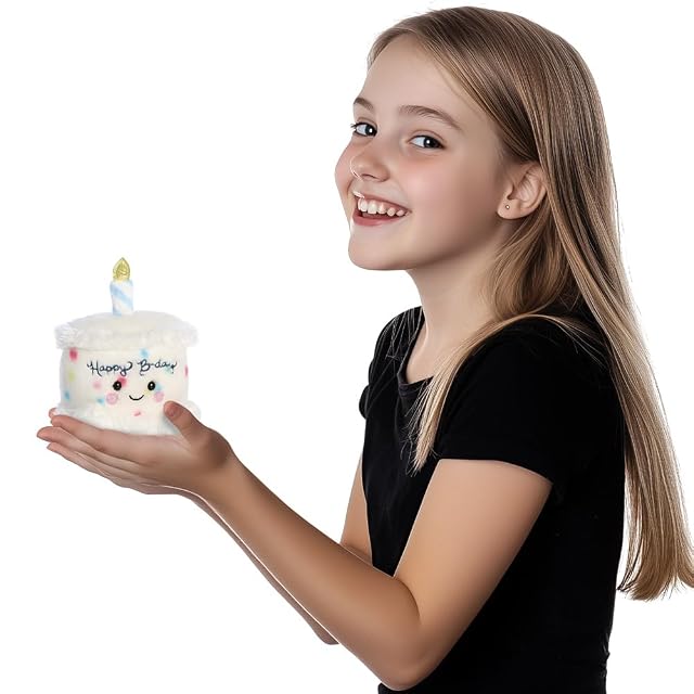 Foto 3 de 4 de Aurora, 33902, Palm Pals Happy Birthday Cake 5In, Soft Toy, White