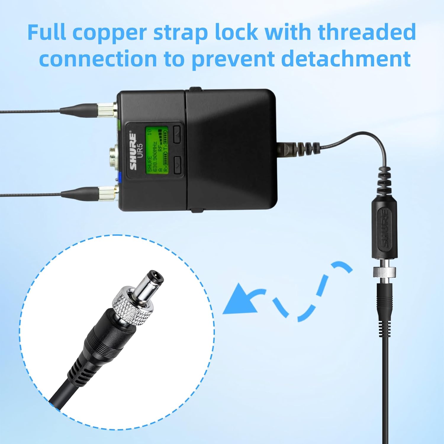 15V Power Adapter Compatible with Shure PS43US in-Line Power Supply for GLX4 and ULX4 Wireless Receivers