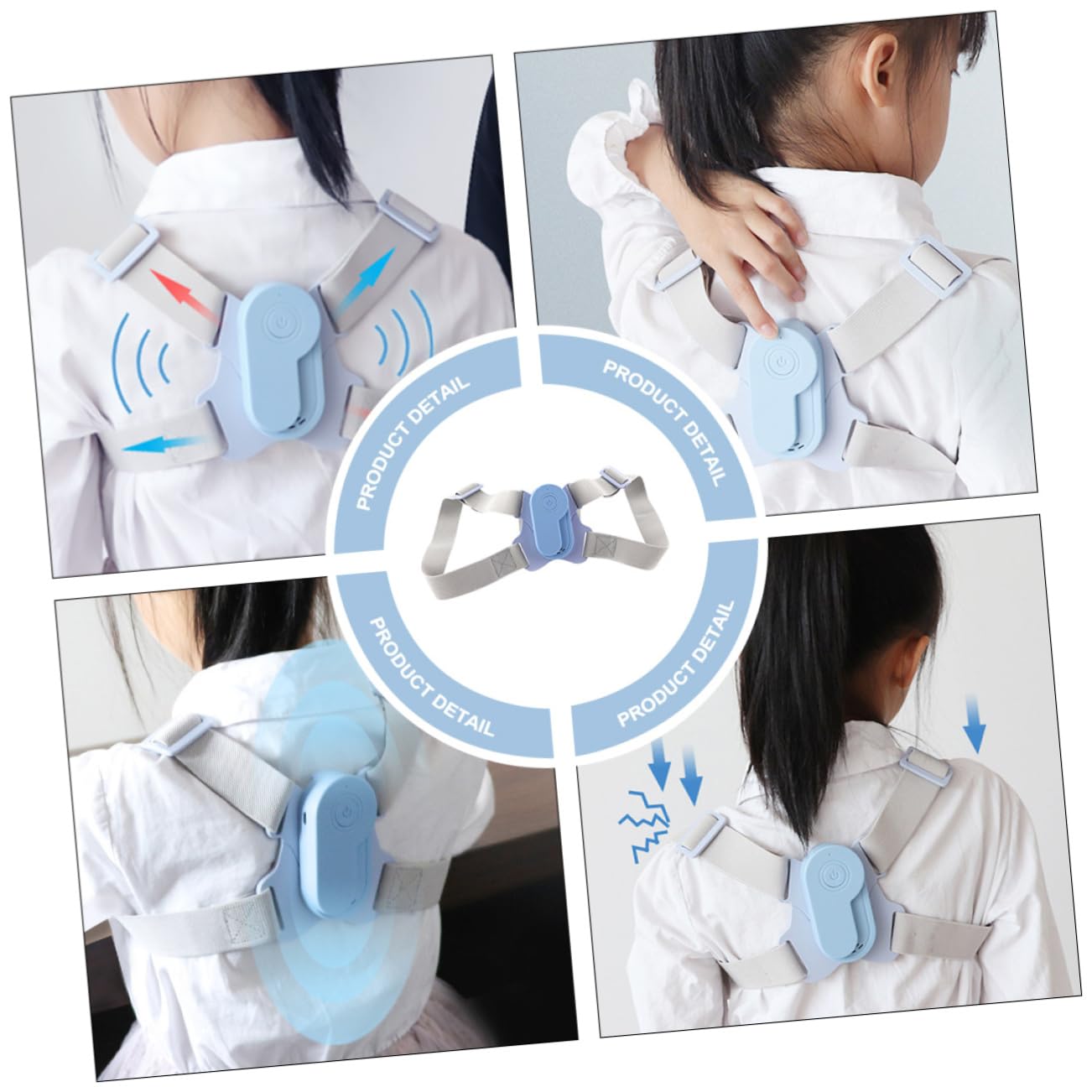 CALLARON Posture Corrector Vibration Reminder Lower Back Support Ergonomic Shape Fits Human Body Curve Abs Material