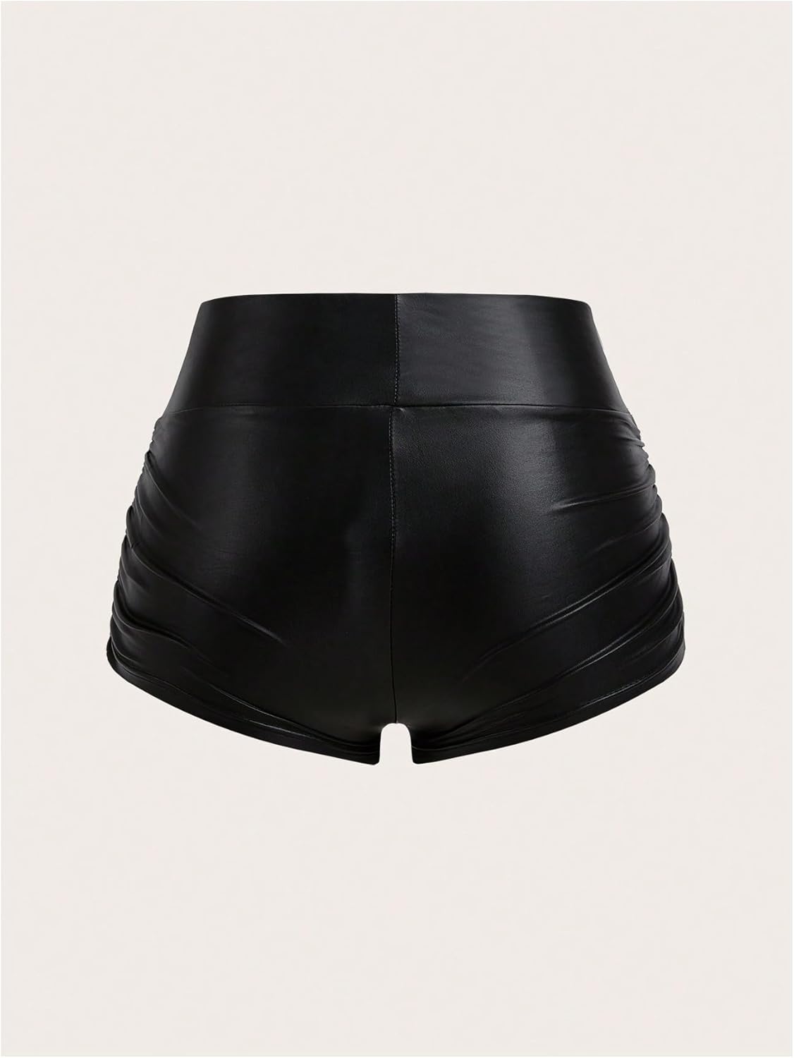 Milumia Women's Pu Leather Mini Shorts Sexy Party Rave Skinny Leggings Shorts - Image 2