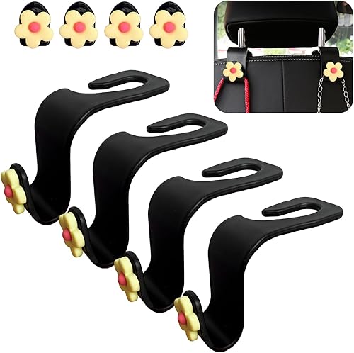 8 ganchos para reposacabezas de asiento de automóvil, organizador de almacenamiento para colgar ganchos de asiento de automóvil, ganchos adhesivos