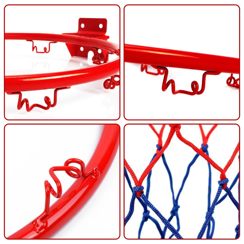 Canestro Da Basket - Anello Da Basket | Canestro canestri Da Muro In Ferro | Rete Per Cestino Da canestri | Cerchio Regolamentare | Anello Da Pallacanestro Da Muro | Anello Solido Da Pallacanestro