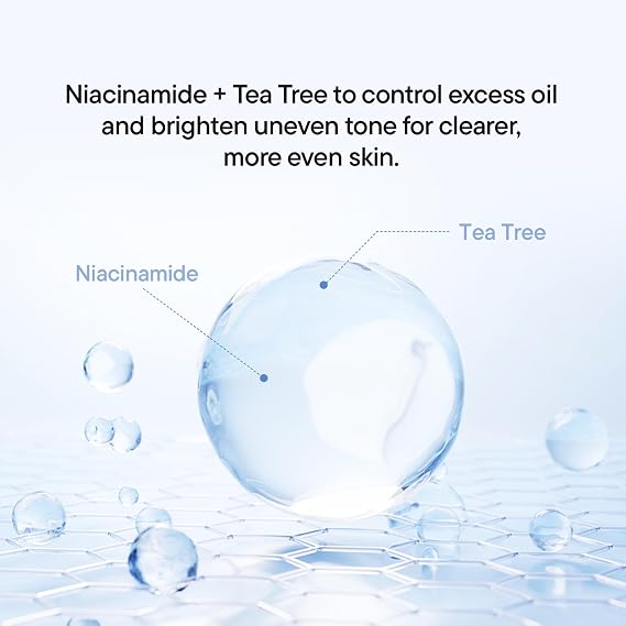 IUNIK Tea Tree Relief Serum Tea Tree & Centella Asiatica Lightweight Vegan Ampoule for Soothing, Calming & Oil Balance, Korean Skincare for Acne-Prone Skin, 50ml / 1.69 fl oz